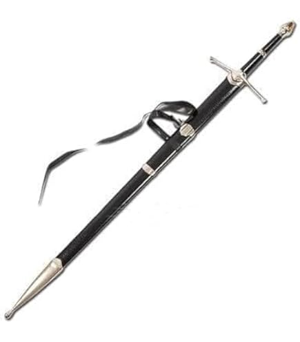 装飾的な西洋剣レプリカ　全長約93cm DENIX メディーバルソード 4183 ロングソード 模造刀 シルバー