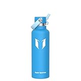 Super Sparrow 水筒 真空断熱ボトル - 750ml - 標準口ウォーターボトル - BPAフリー 漏れ防止 - エルゴノミックデザインのストロー付き水筒、仕事・ジム・旅行・スポーツ・アウトドアに最適