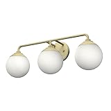 Hunter Fan Company 19177 ヘプバーン化粧台ライト 塗装済みモダンブラス