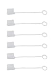 wumio USB 保護カバー オス端子 リード付き 6個セット USB-A シリコン 半透明 カバー 脱落防止 紛失防止 保護キャップ USB-A端子 接続部分 劣化 破損 キャップ