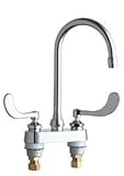Chicago Faucets 895-317GN2AE3XKAB Commercial Grade Centerset Kitchen Faucet with, Chrome [並行輸入品]