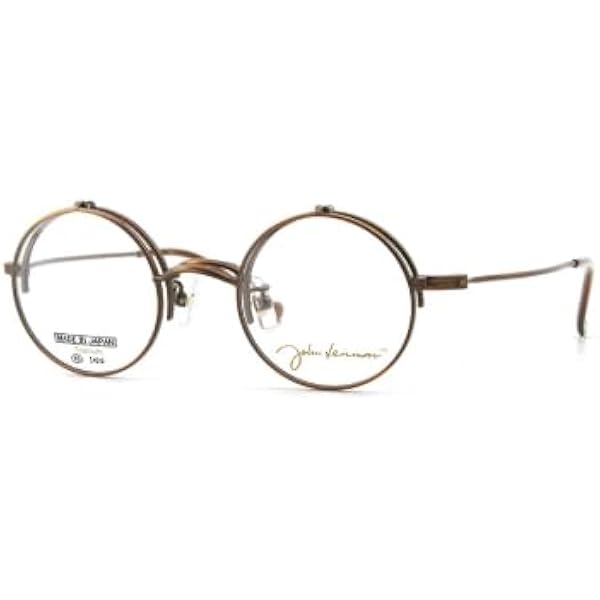 Amazon.co.jp: チタン シルバー ロイド眼鏡 ラウンド型 ジョン