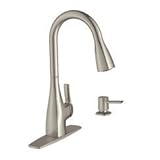 Moen 87599SRS Kiran 1 Handle Pulldown Kitchen Faucet, Spot Resist Stainless [並行輸入品]