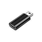 USB C to Mini USB アダプタ 1個パック タイプC (メス) からMini USB (オス) への変換コネクタ Type-C to mini変換アダプター デジタルカメラ、コンピュータ、GPSに対応 USB C to ミニUSBアダプター (1個パック)
