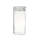 HARIO(ハリオ) 耐熱ガラス フルーツピッチャー SLOWRA 700mL 保存容器 ビネガー 漬物 お酢 手作り ホワイト 日本製 SFPI-700-W