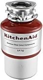 KitchenAid KCDI075B 3/4 hp Continuous Feed Food Waste Disposer, Red [並行輸入品]