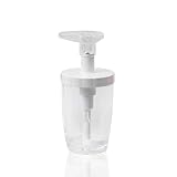 AMORE シャンプー ボディ ソープ 詰め替えボトル ホワイト 380ml コンパクト ディスペンサー 広口 大容量 おしゃれ シール付き Lindpark WH380