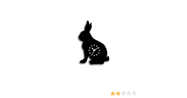 Amazon Co Jp 時計 掛け時計 おしゃれ デザイン 動物たちのシルエットが可愛い掛け時計 ウサギ Silhouette Clock Sd ホーム キッチン