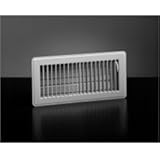 4" X 12" Floor Register with Louvered Design - Heavy Duty Rigid Floor Air Supply with Damper & Lever