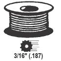 画面Retainerスプライン、リブ、ブラック、3 / 16 " ( 187 ) – 250 ' Roll