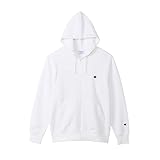 [チャンピオン] パーカー 長袖 裏毛 COTTON USA ワンポイントロゴ刺繍 ジップフーデッドスウェットシャツ C3-W104/C3-W104L/C3-W104Z/C3-Y137/C3-Y137L メンズ ホワイト