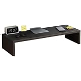 AOCIR モニター台 机上台 木製 幅50cm キーボード/マウス収納 (サイズ：50＊20＊7.1cm,くろ)