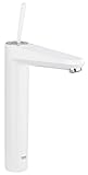 グローエ(GROHE) EURODISC JOY ユーロディスク ジョイ シングルレバー洗面混合栓(据置洗面器用・引棒なし) ムーンホワイト XLサイズ 23428LSJ + 水栓クロス(グローエジャ