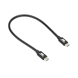 OWC Thunderbolt 4 ケーブル Thunderbolt認証 0.3M(11.8インチ) 40Gb/s データ転送 100W電力充電 Thunderbolt 4 USB-C USB4デバイス対応 ブラック (OWCCBLTB4C0.3M)