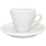 質感よく持ちやすい エスプレッソ カップ＆ソーサー 容量80ml イタリア製 磁器 しっかりとした厚み 白無垢で美しい 実用性とモダンデザインを兼ね備えた トリノ アンカップ エンヴェールヘルック