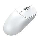 ATTACK SHARK X8 Ultraゲーミングマウス スーパーライト55gマウス ワイヤレス2.4 G/Bluetooth/有線Type-C 8000HzポーリングレートPAW3950MAXセンサー Nordic52840 8Kレシーバー搭載 42K DPI 60G加速度 750IPS 500mAh WEBドライバー 大型サイズ1億スイッチ寿命 人間工学両側対称（ホワイト）