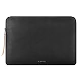 Comfyable 薄型 ノートパソコンケース 15インチ MacBook Air 15インチ M5 2026 A3448 M4 A3241 M3 A3114 M2 2026-2023 対応 PUレザー 撥水 スリーブケース, ブラック