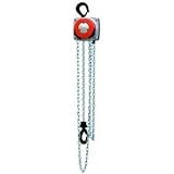 CM 5624A Steel Hurricane Hand Chain Hoist with Hook Mounted, 1000 lbs Capacity, 15' Lift Height by C