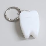 歯型デンタルフロス　キーホルダー ホワイト 1個