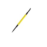 Nupla 34051 Yellow Steel Point and Curve Double End Pry Bar with Solid Nuplaglas Composite Handle, 3