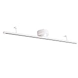 ダクトレール 1.5m ライティングレール レールライト 配線ダクトレール スポットライト 簡易取付式 ダクトレール ペンダントライト ライティングレール ライティングバー レール レールライト 天井照明 ダイニング リビング 食卓用 居間用 レール 照明 ライティングバー (ホワイト 1.5m)