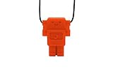 Jellystone Robot 13 Pendant Teether Kids Necklace - Carrot by Jellystone