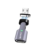 日本の中小企業 MSL FORCE USB-C 変換用アダプタ 磁性 PD 10w 480Mbps 軽量小型 tz67 tz68 Micro-USB コネクタ 1個 180°回転式