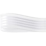 ~Coco Heart~ 大人気　オーガンジー　 サテン　ストライプ　幅広　ホワイト　リボン　幅４０ｍｍ　1ｍ単位　(　ハーバリウム　アロマワックスバー　クリスマス　ギフト　母の日　　リース・プリザ・