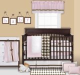 Metro Pink/Choc 4 pc Crib Set by Bacati