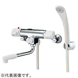 カクダイ サーモスタットシャワー混合栓 節湯型 逆配管タイプ パイプ取付ネジW26山20 寒冷地用 逆流防止機能・シャワーホース付 173-132K