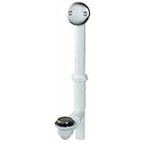Keeney K63WDSBN Foot Lok Stop Style Bath Drain Kit with Plastic Tubing, Brushed Nickel [並行輸入品]