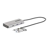 StarTech.com マルチポートアダプター／USB-C + A接続／2画面／4K30Hz + 1080p 60Hz HDMI／3x USB-Aハブ／長尺ケーブル／Type-C ドッキングステーション 167B-USBC-MULTIPORT