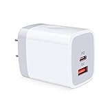 Hootek USB充電器 2ポート 20W USB-C電源アダプタ iPhone16 急速充電器 Type-C&Type-A/PD&QC3.0対応/PSE認証/コンパクト ACアダプター Type-C USB コンセント タイプC アダプター iPhone 17/16、iPad Pro/Air/Mini、Galaxy S25、Pixel 7、Androidその他各種機器対応(ホワイト)