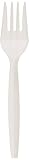 Dixie PFM21 Medium Weight Polypropylene Fork, 6' Length, White (Case of 1,000) [並行輸入品]