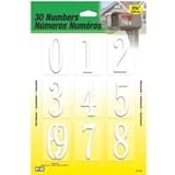 Hy-Ko MM-200W Self-Adhesive Packaged Numbers Sign, 2-3/8", White [並行輸入品]