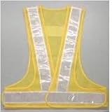 安全ベスト　V60型（テープ幅60㎜）　イエローメッシュ×白銀色テープV60-YW