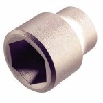 Ampco Safety Tools SS-3/8D7/16 Socket, Standard, Non-Sparking, Non-Magnetic, Corrosion Resistant, 3/