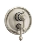 Jaclo T6592-TRIM-BU Roaring 20's Round Thermostatic Valves with Integral Volume with Finial Lever Ha