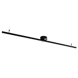 【Amazon限定ブランド】ダクトレール ライティングレール 1.5m 可動範囲146cm ライティングバー スポットライトレール 照明 ライティングダクト オシャレ 工事不要 間接照明 天井 Kalos BK 150