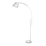 フロアランプ、布カバー調節可能フロアランプ釣りランプホワイト