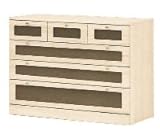 窓付き総桐クローゼット収納　100幅4段(SM-MKC400)