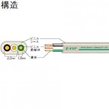 富士電線 E-VVF セパレートタイプ 2mm 2心+アース1.6mm 100m巻 E-VVF2C×2.0+アース1.6×100m