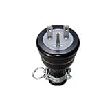 明工社 15A 250V 接地防水プラグ セフティーワッシャ付 ME2546-N