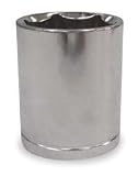 Westward 1NUA9 Socket, 1/2 In Dr, 6 Point, 22mm, 1 5/8 In by WestWard Tools