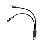 Type C - Type C オス - 2 オス スプリッター ケーブル コネクターと 2 台の Type C デバイスを同時に充電