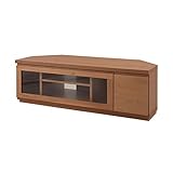 天然木アルダーコーナーTVボード　幅約116cm　(ナチュラル色)