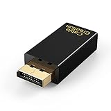 DP to HDMI, CableCreation DisplayPort → HDMI変換アダプタ 4K 3D 金メッキディスプレイポート(オス) → HDMI(メス) ブラック