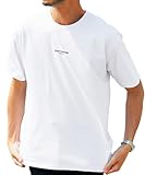 [JIGGYS SHOP] マルチプリントＴシャツ XL Cホワイト｜メンズ TEE トップス ロゴ ロゴT コットン 綿100％ 半袖 白 黒 バックプリント ワンポイント 夏 夏服 メンズTシャツ