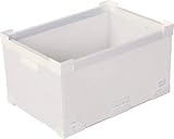 [N-7605714]ＫＵＮＩＭＯＲＩ　プラダン折畳み　ＦＮＳコンテナ　４０Ｌ（ＳＷコーナー）ホワイト 79100FNS40LWH