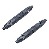 ST TS ダブルタップ 給水 排水 2個セット 外部フィルター ホース 接続 汎用 ネジ式 コネクター ジョイント (12㎜ 2pcs)